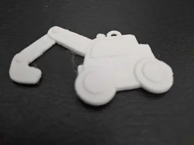 Tractor Keychain 3D print model