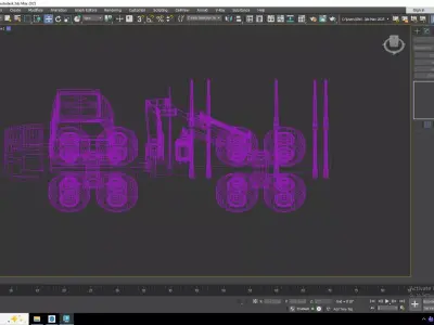 Forwarder Forestry F15 Simplified Low-poly 3D model