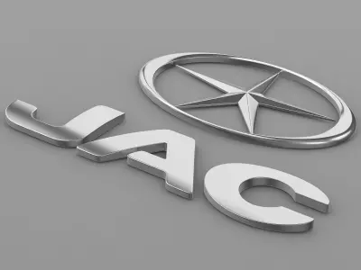 jac logo 3D model by 3dlogoman