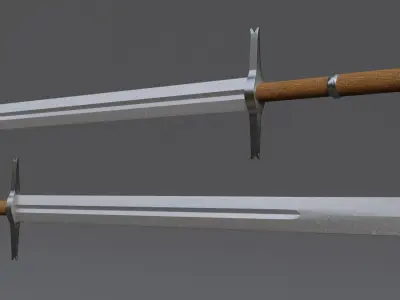 Medieval Sword Pack Low-poly 3D model