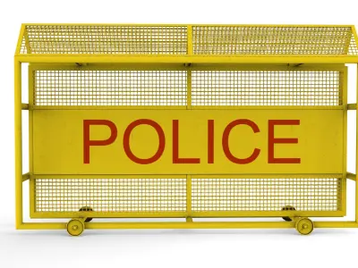 Traffic Barricade Low-poly 3D model purchase