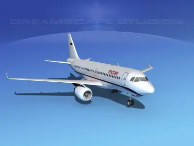 Airbus A319 Rossiya 3D model