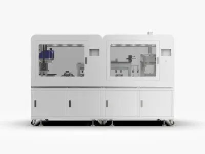 Automatic Copper Tube Full Circle Detection and Oiling Machine 3D model