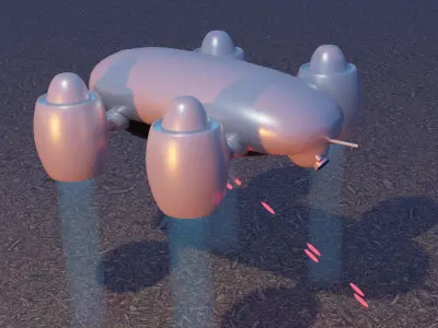 Sci fi attack drone 3D model