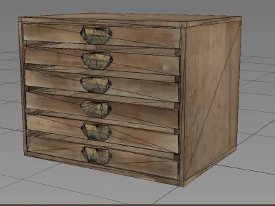 Maisons du monde ANTOINE range-courier Free low-poly 3D model