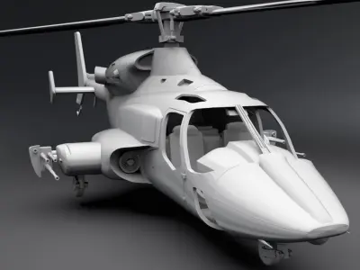 Bell 222 Airwolf scale model 3D print model