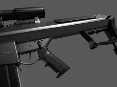BARRETT M107A1 Low-poly 3D model