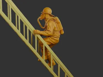 Czechoslovakian firefighter 90s 007 3D print model