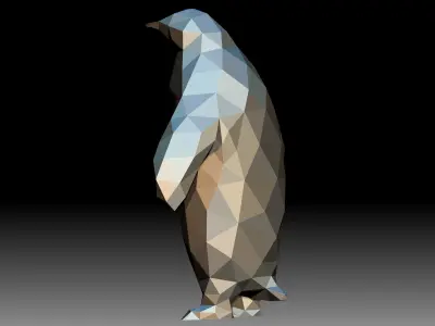 Polygon Mesh Penguins 3D model