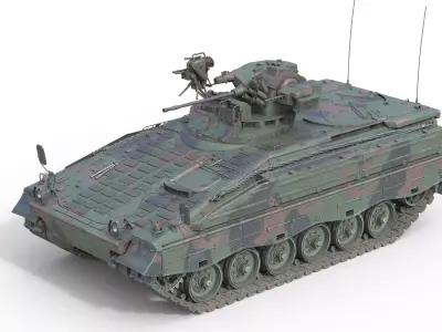 Marder 1A3 infantry fighting vehicle Low-poly 3D model