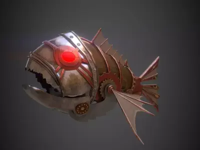 Steampunk Fish Free 3D model