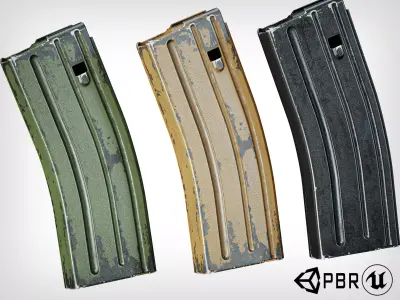 Magazine AR M16 M4 Stanag Low-poly 3D model