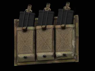 MSA Triple M4 Mag Pouch Low-poly 3D model