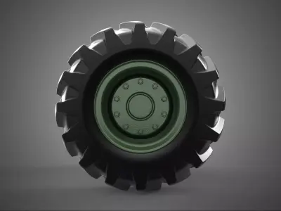 APC IFV AIFV MRAP TANK ARMY MILITARY TIRE TYRE WHEEL RIM VEHICLE 3D model