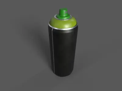 Spray paint can 400 ml Low-poly 3D model