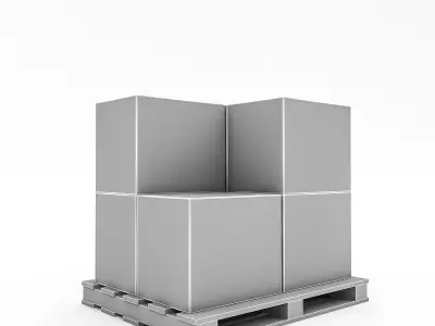 3D Warehouse Box Model Low-poly 3D model