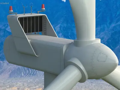 Vestas Horizontal Axis Wind Turbine 3D model