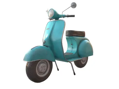 Vintage Scooter Low-poly 3D model