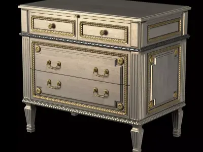 auffrance furniture Louis XVI Commode 3D model