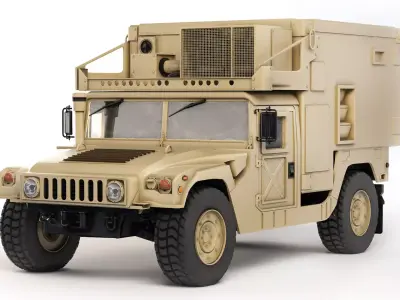 Humvee Military M1113 Shelter 2005 3D model