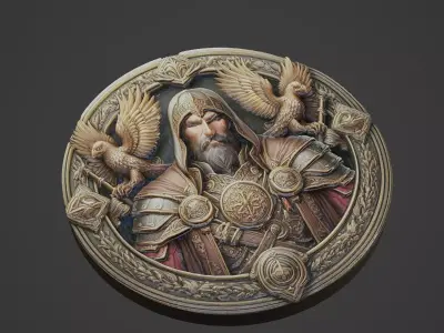 Alp Arslan Medallion 3D print model buy