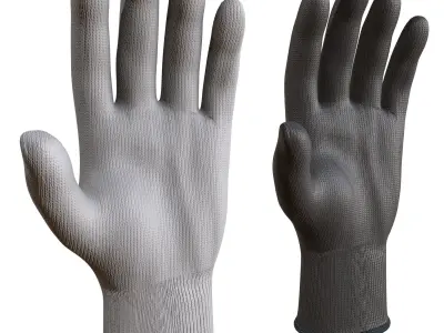 Gloves neoprene work Low-poly 3D model