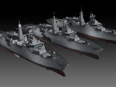 MEKO A200 Frigate variations 3D Model Pack