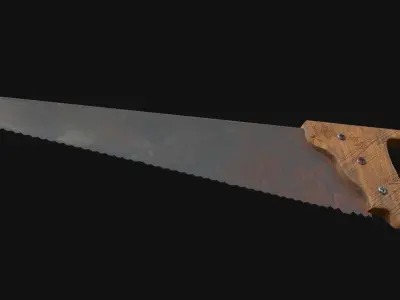 Hand Saw Low-poly 3D model GAME READY Low-poly 3D model