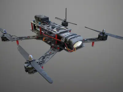 camera quadcopter drone - classic design 3D model