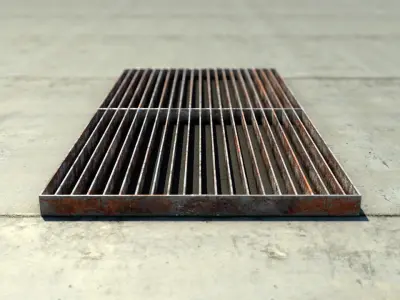 Rusted Metal grill 3D model