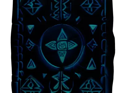 Mystic Glowing Rune Block 3D model