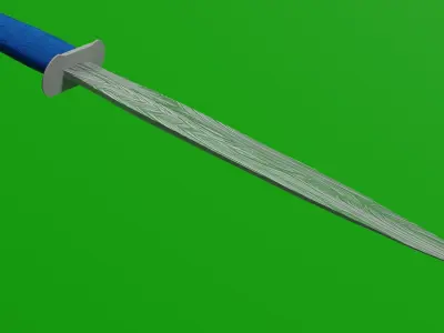Dagger from damascus steel Low-poly 3D model