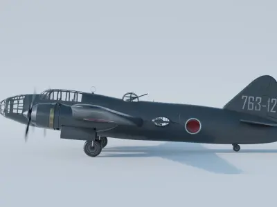Mitsubishi G4M Airplane 3D model