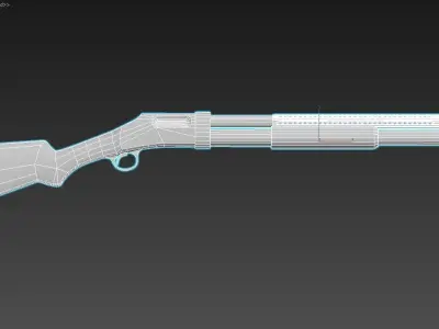 Shotgun Free low-poly 3D model