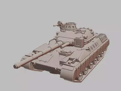 AMX 30B Main Battle Tank Detailed 3D Printable Military Vehicle 3D print model