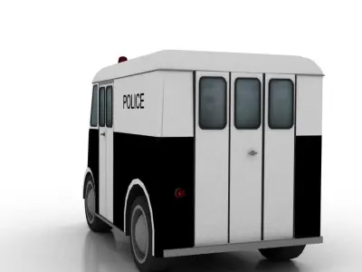 Marmon-Herrington Delivery-Van 1946 Police Low-poly 3D model