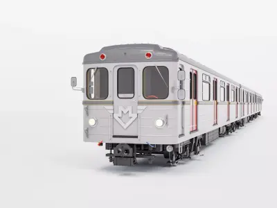 Ecs 81 Prague metro train set - Metro Praha 3D model