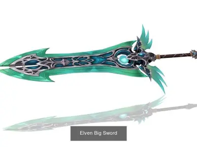 Elven Weapons 3D Model Pack