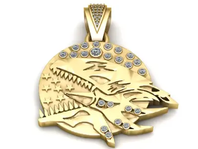 Diamond Medallion Pendant 3D print model