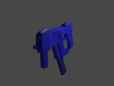 Low Poly Gun Set - Sniper - Pistol - SMG - Shotgun Free low-poly 3D model