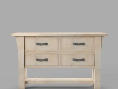 modeling and rendering drawer Low-poly 3D model