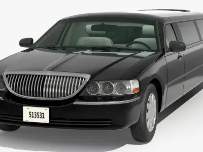 Limousine Generic Black 3D model