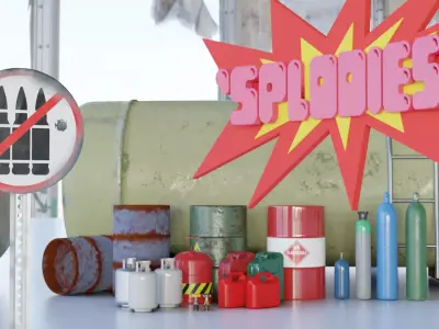Splodies Volatile Game Assets Low-poly 3D model