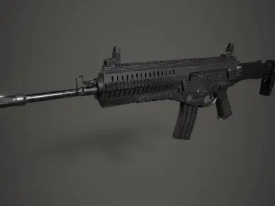 Modern Rifle 1 Low-poly 3D model