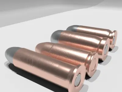 Pistol Bullet Pack Low-poly 3D model