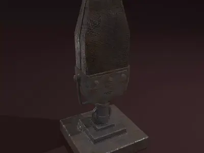 Vintage Microphone  Free low-poly 3D model