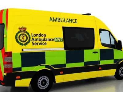 Mercedes Benz Sprinter L2H2 2015 England Ambulance EU 3D model
