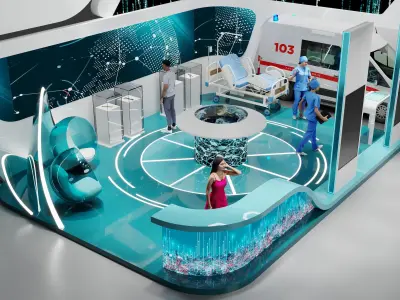 exhibition scene 3D model