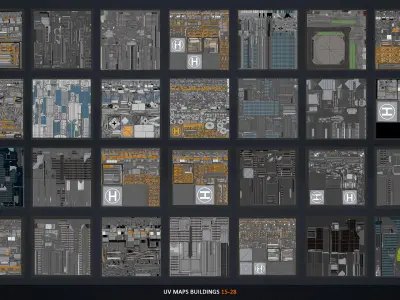 X14 Sci-Fi Futuristic Buildings PBR Vol 2 3D model