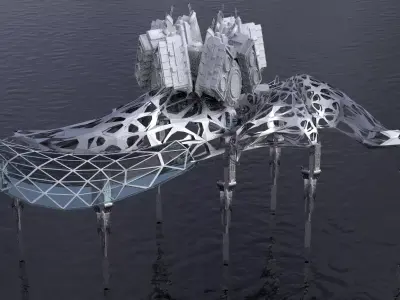Dark Alien Hybrid base design Exterior 4  3D model